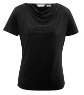 Women's Ava Drape Knit Top - Black 