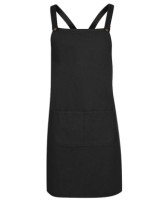Chef's Apron Cross Over Straps(Straps Separate) - Black 